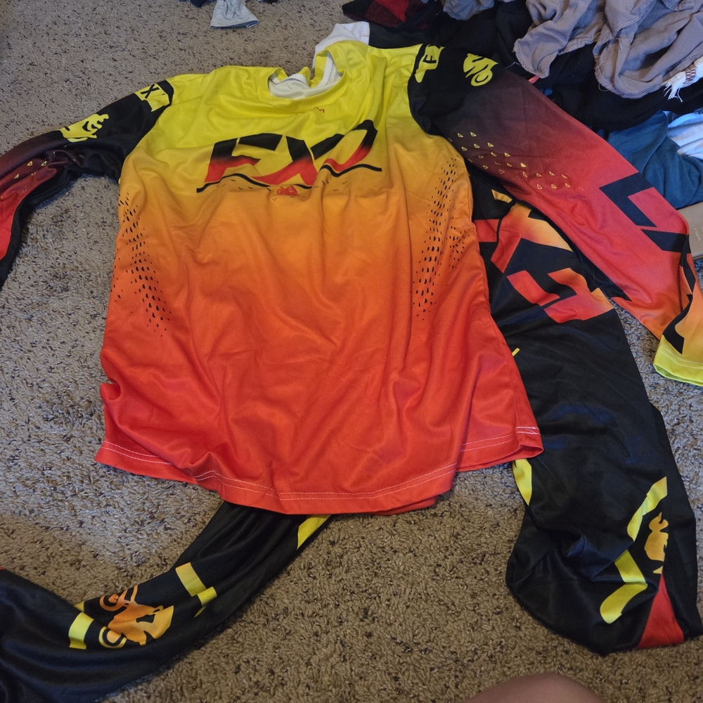 Youth FX Gradient Motocross Jersey - Orange and Black